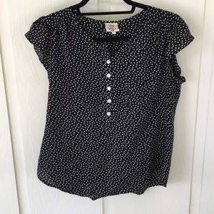 Black and White Polka Dot Blouse